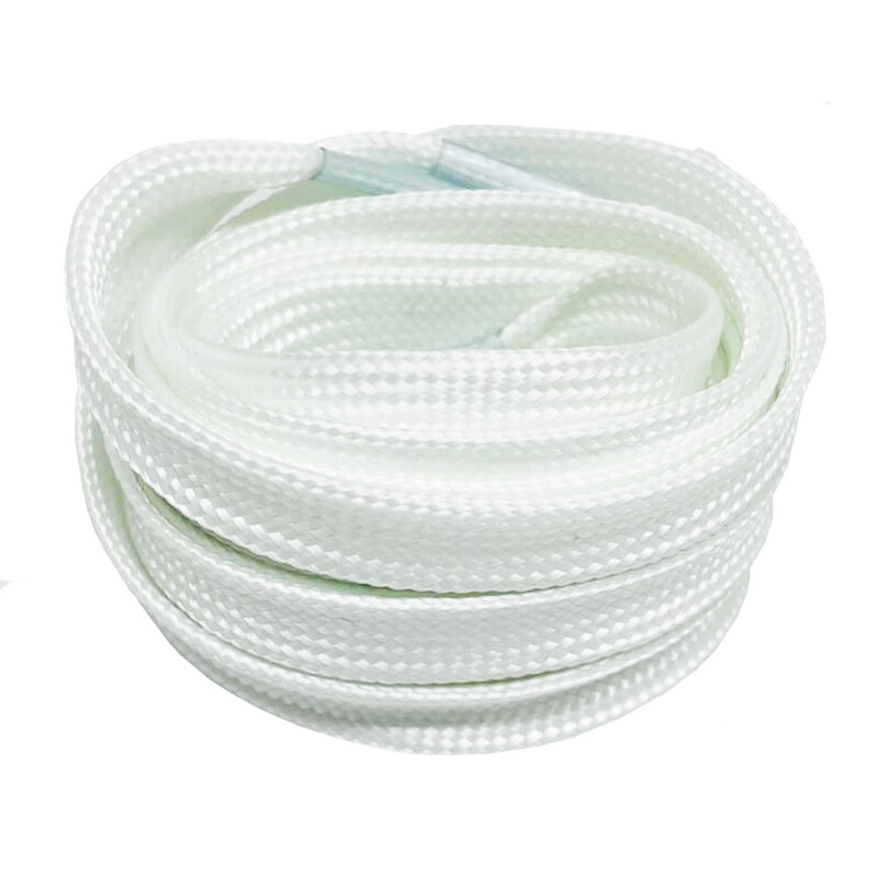 Lacets plats phosphorescent blanc Lacets plats phosphorescent blanc