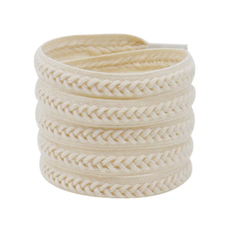Lacets plats épis créme