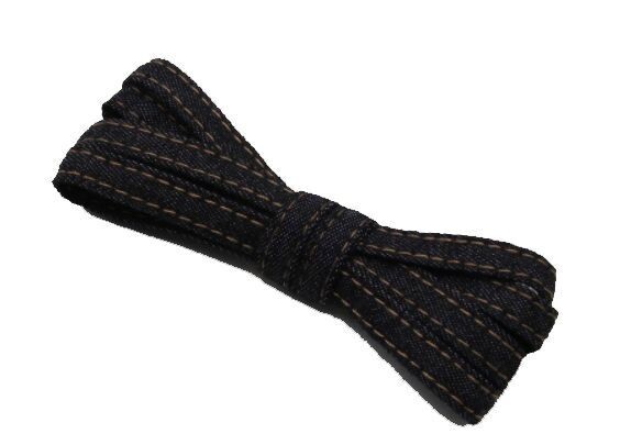 Black denim luxury jeans flat laces