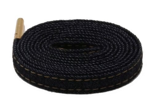 Lacets plats black denim jeans luxe