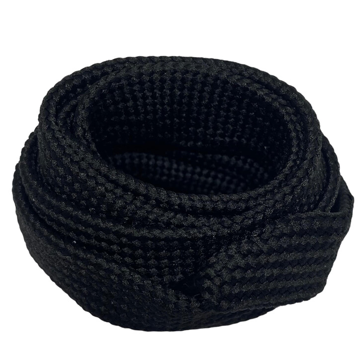 Lacets plats large 1,8 cm Noir - Crazylace