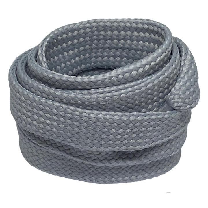 Lacets plats larges 1,8 cm Gris perle - Crazylace