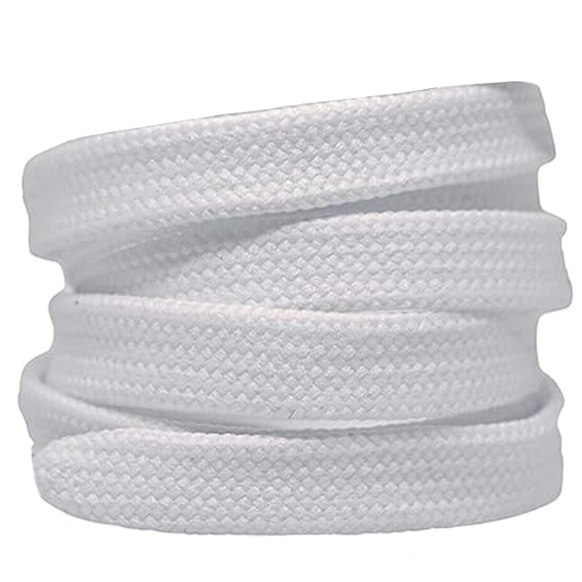 Lacets plats larges 1,8 cm Blancs - Crazylace