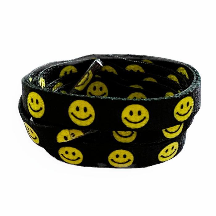 Lacets plats imprimés Smiley