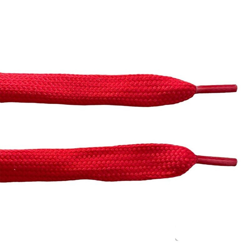 Poppy red wide flat shoelaces 1.8 cm - Crazylace