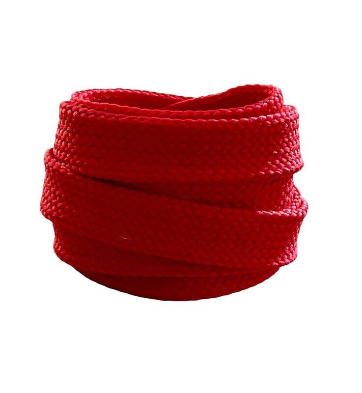 Poppy red wide flat shoelaces 1.8 cm - Crazylace