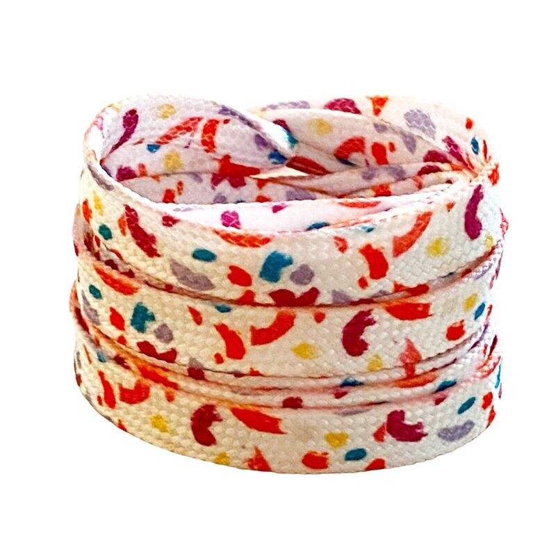 Lacets imprimés confettis multicolore