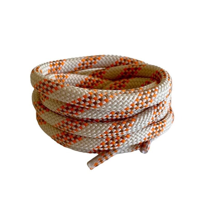 Lacets ronds épais bicolores beige / abricot - Nouveau