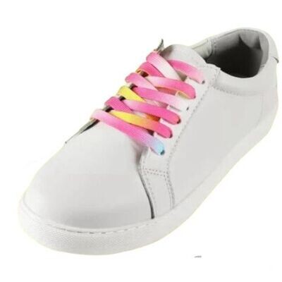 Lacets plats tie and dye multicore Flamingo - Tie and Dye