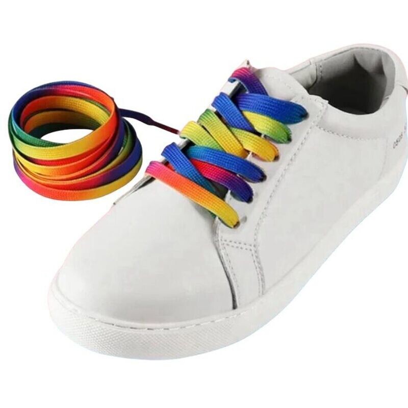 Woodstock multico tie-dye flat shoelaces