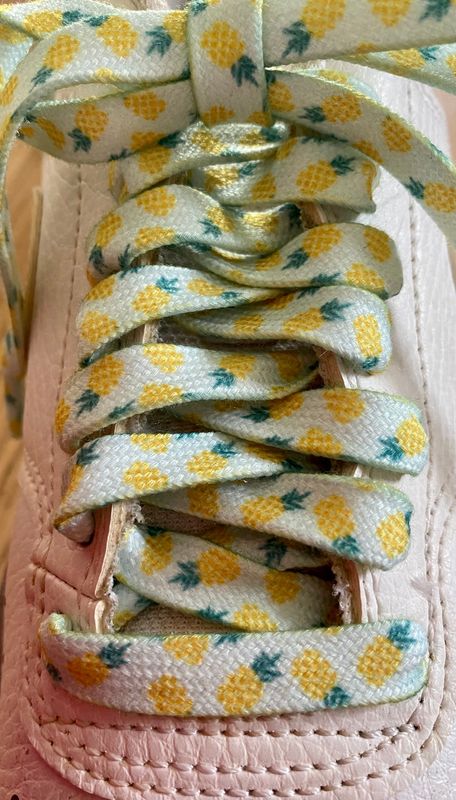 Pina colada pineapple printed shoelaces.