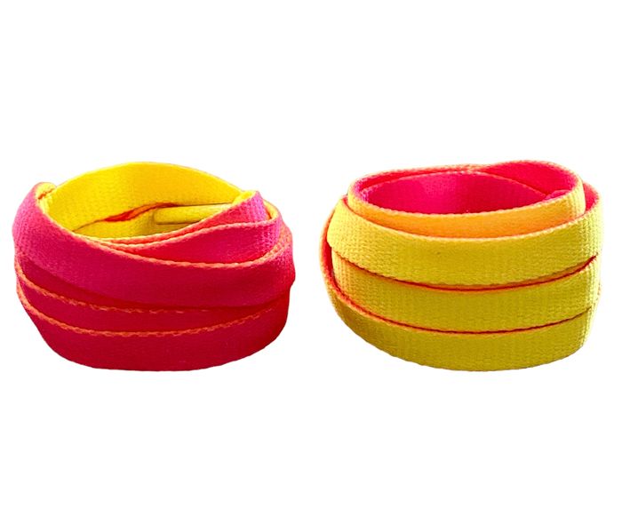 Lacets Lace-pop macaron rose et jaune