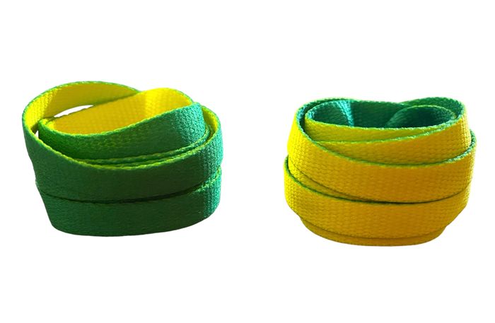 Lacets lace-pop pep's vert et jaune Lacets lace-pop pep's vert et jaune
