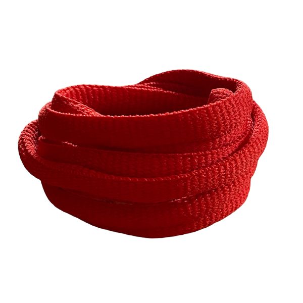Lacets ovales rouges coquelicots