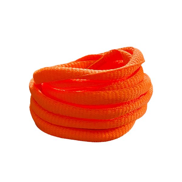 Lacets ovales orange fluo