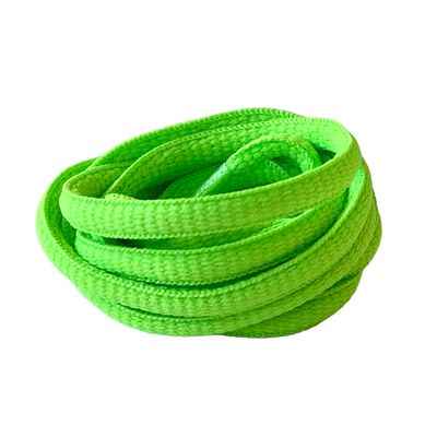 Neon green oval laces