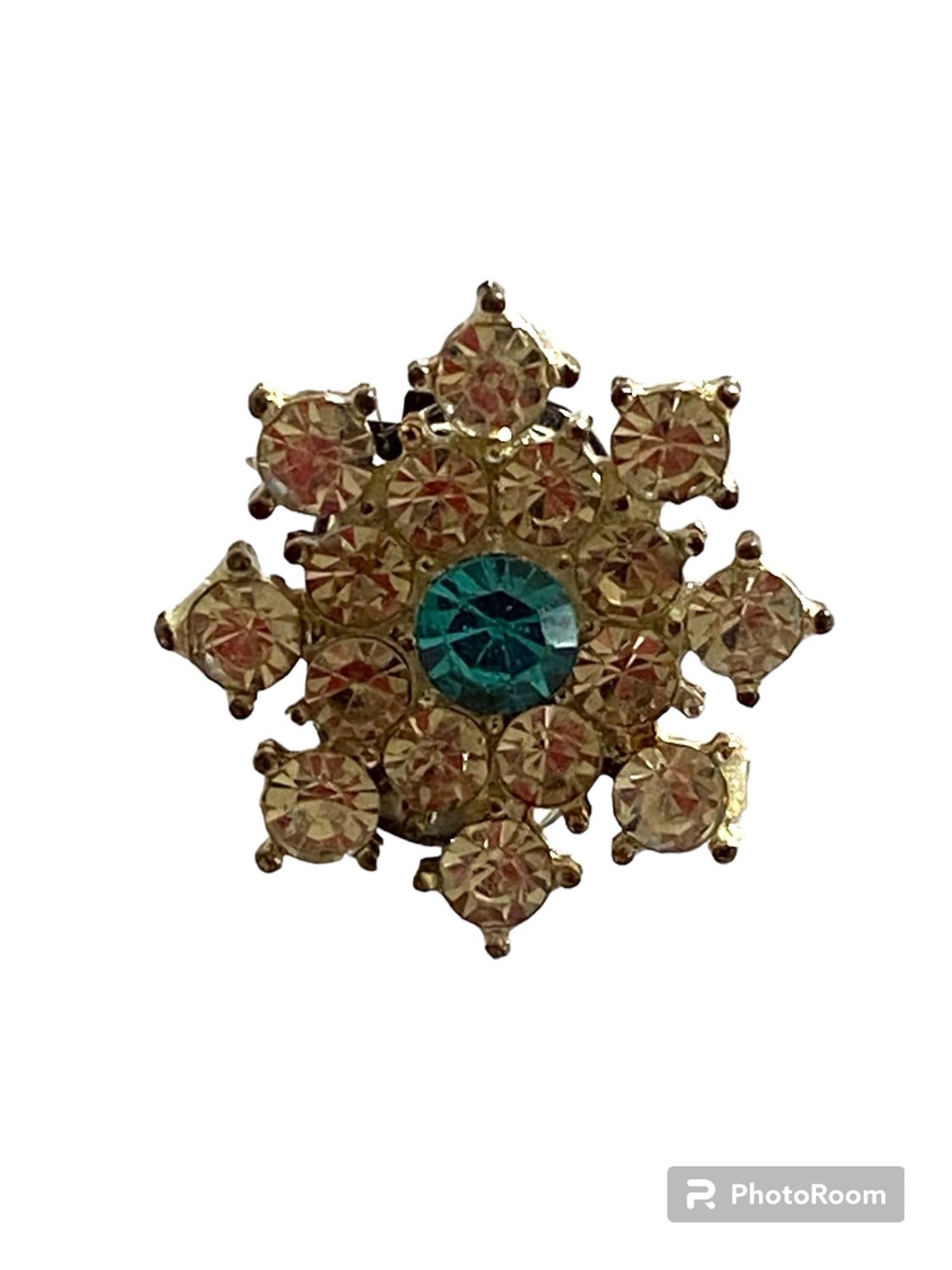 Bijoux à lacets " Fleur " strass, Couleurs: Bleu turquoise 1