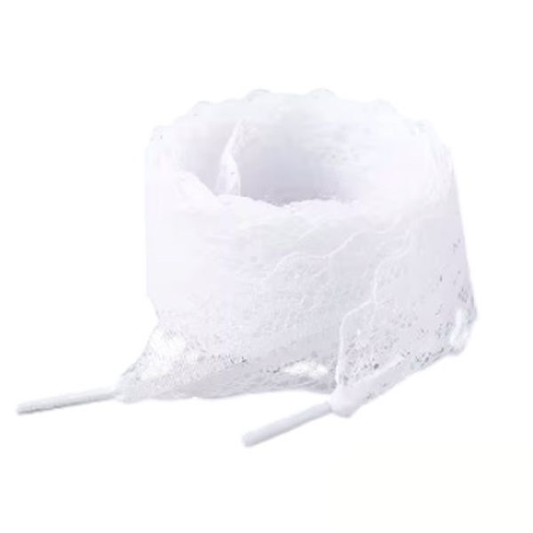 Lacets dentelles blanches pour tous types de chaussures et occasions