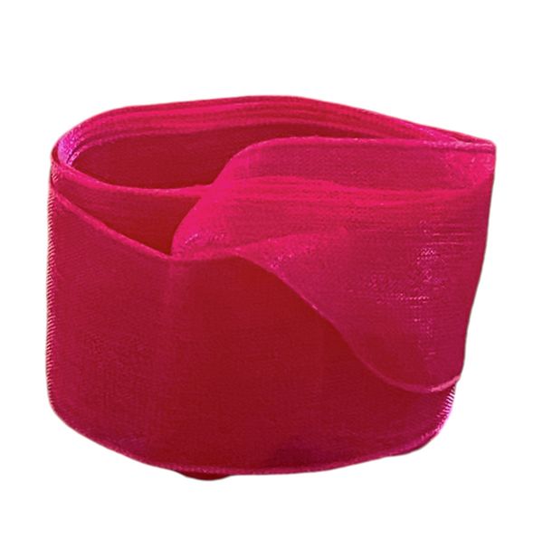 Lacets en Organza larges rose fuchsia