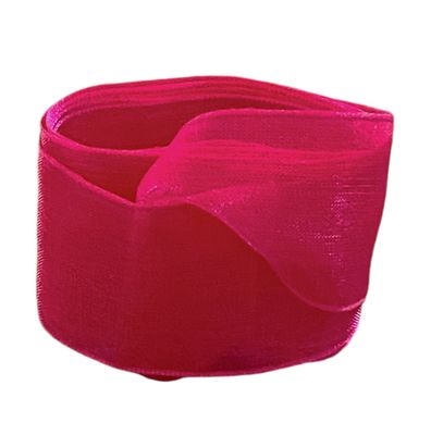 Wide flat laces in neon pink Organza Wide flat laces in neon pink Organza