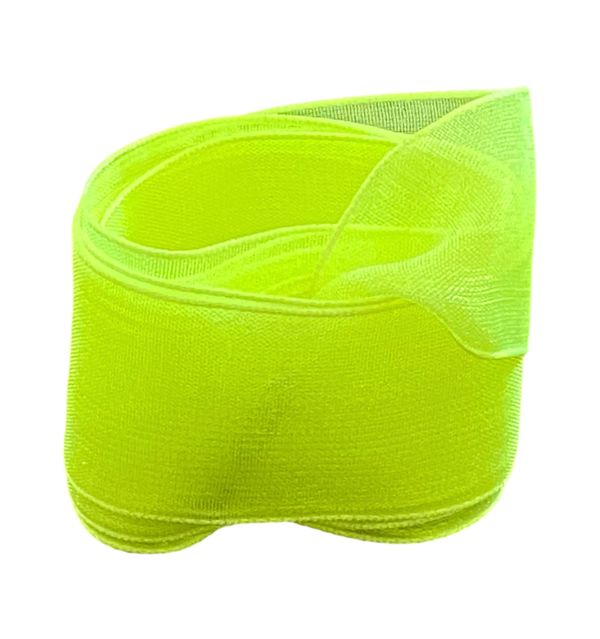 Lacets en Organza larges jaune fluo