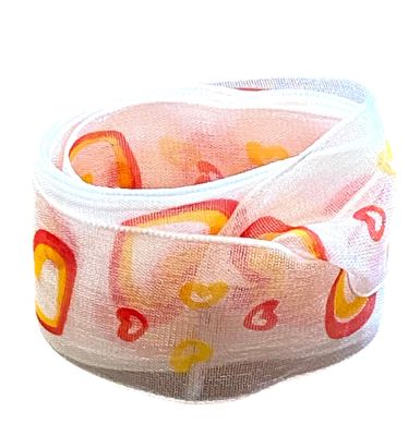 Wide flat printed Organza laces Wide flat printed Organza laces