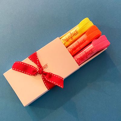 Pack Fluorescent - 3 paires de lacets plats colorés - rose fluo, orange fluo et jaune fluo