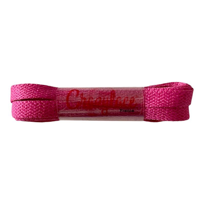 Lacets plats rose pivoine  Crazylace