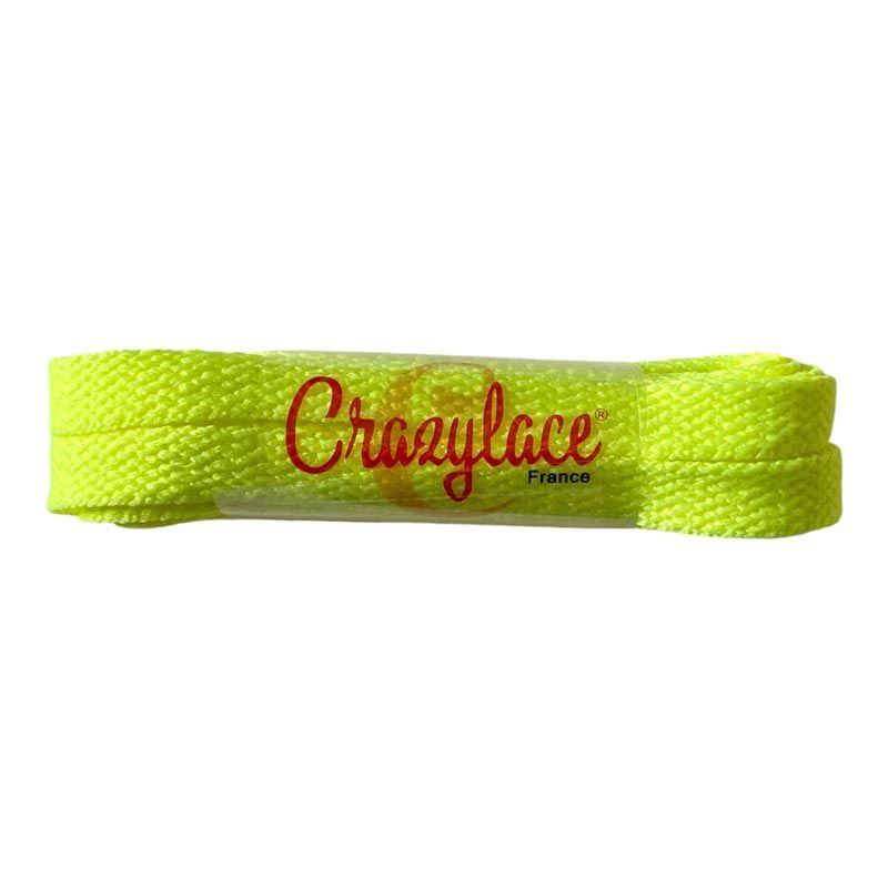 Lacets plats jaune fluo - Crazylace