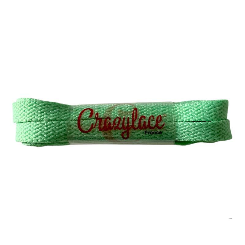 Lacets plats vert d'eau - Crazylace