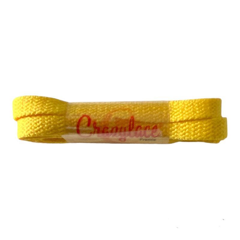 Lacets plats jaune Crazylace