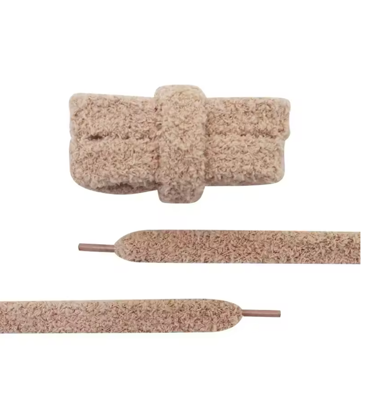 Crazylace : Lacets Fluffy beige sépia
