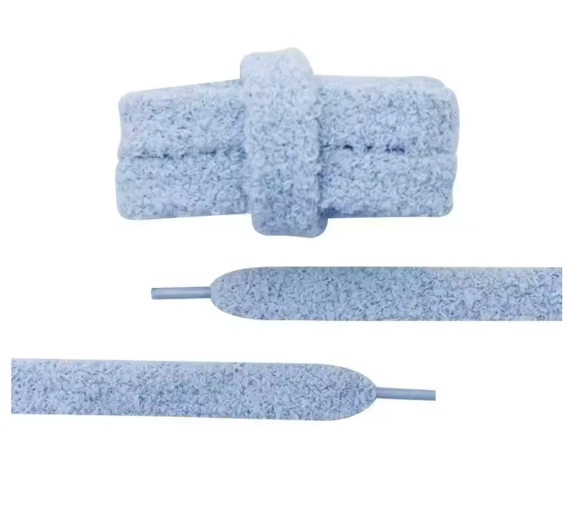 Crazylace : Lacets Fluffy bleu fumé