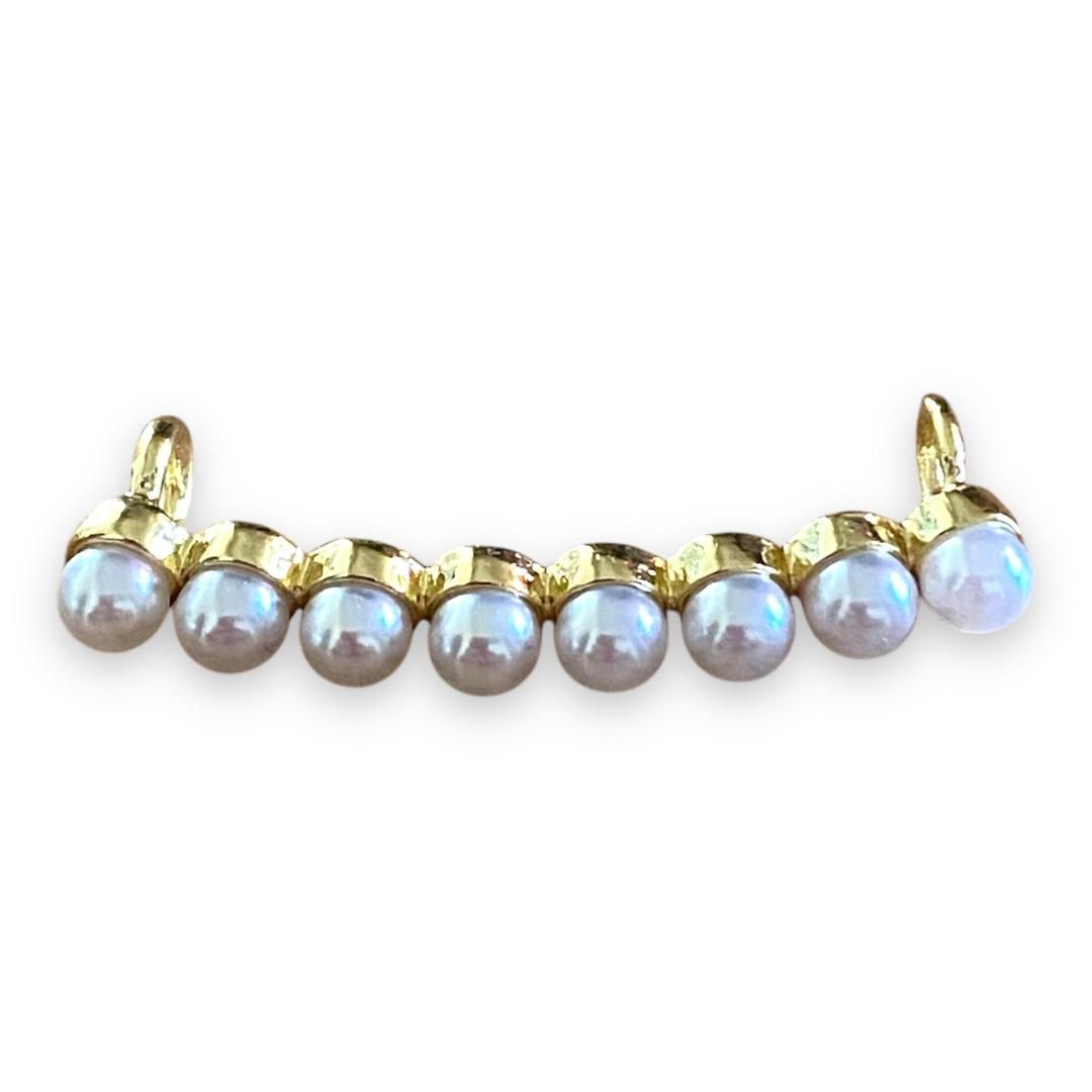 Bijoux  trois perles style culture - finition or