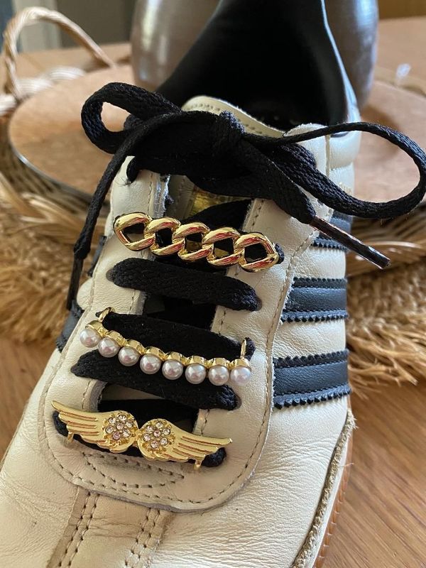 Bijoux ailes d'ange et zirconium pour lacets de chaussures