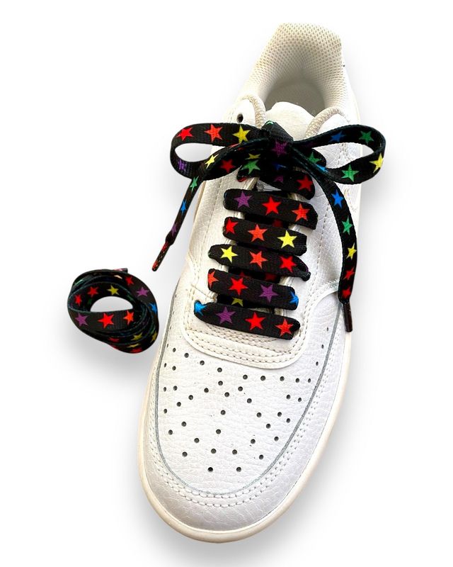 Multicolored star laces