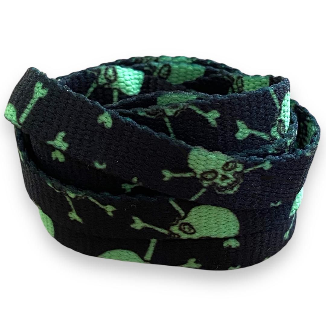Red skull shoelaces