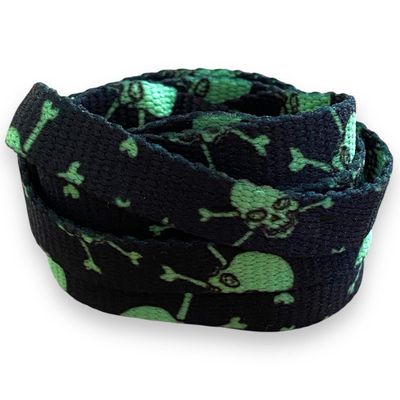 Red skull shoelaces