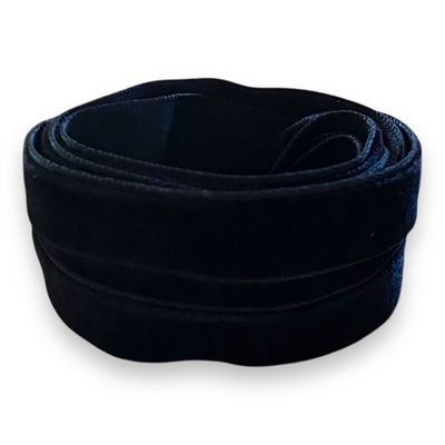 Ebony black velvet laces velvet black shoelaces