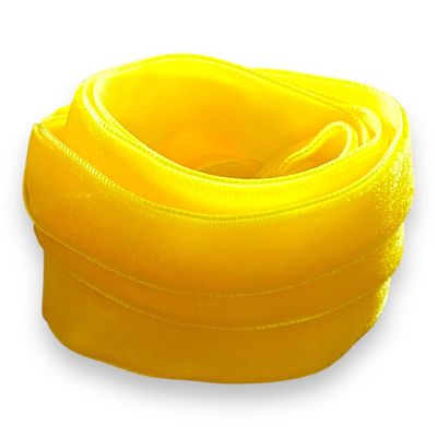 Lacets velours jaune ambre Lacets en velours jaune ambre