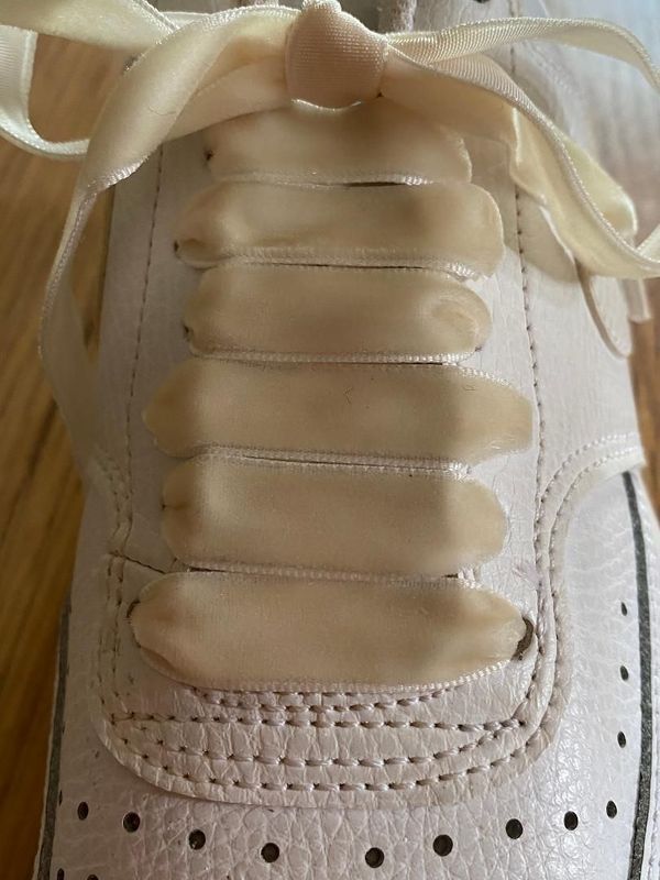 Ivory White Velvet Shoelaces