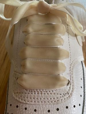 Lacets velours blanc d'ivoire