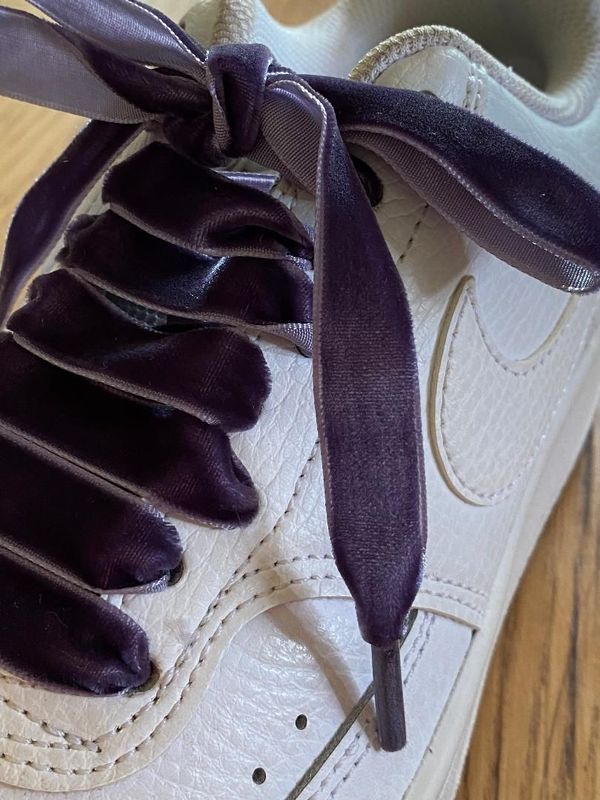 Aubergine Velvet Shoelaces