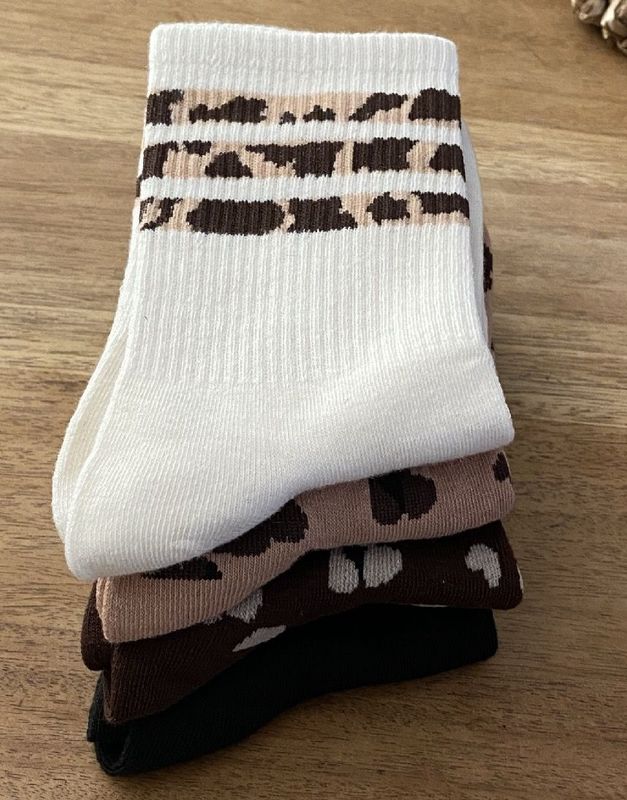 Crazylace: Leopard Chic Socks – Trendy Mid-Calf