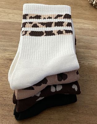 Crazylace: Leopard Chic Socks – Trendy Mid-Calf