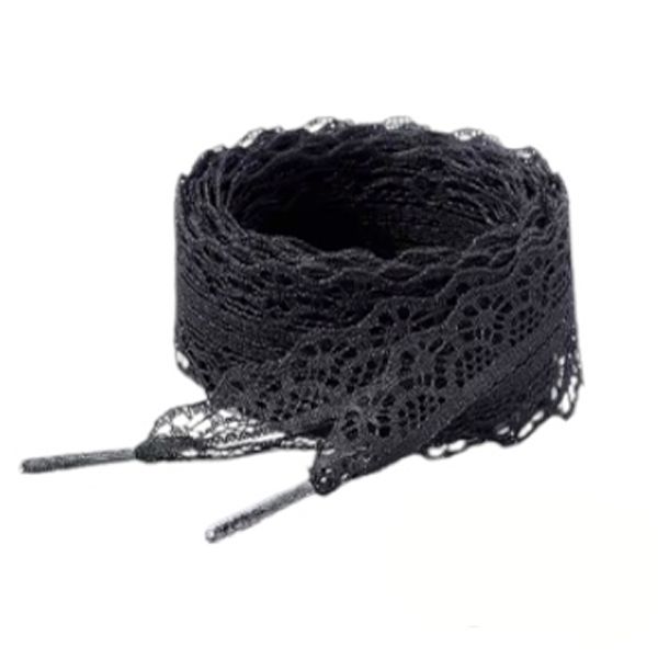Black lace shoelaces for all types of shoes and occasions