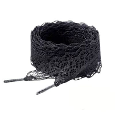 Black lace shoelaces for all types of shoes and occasions