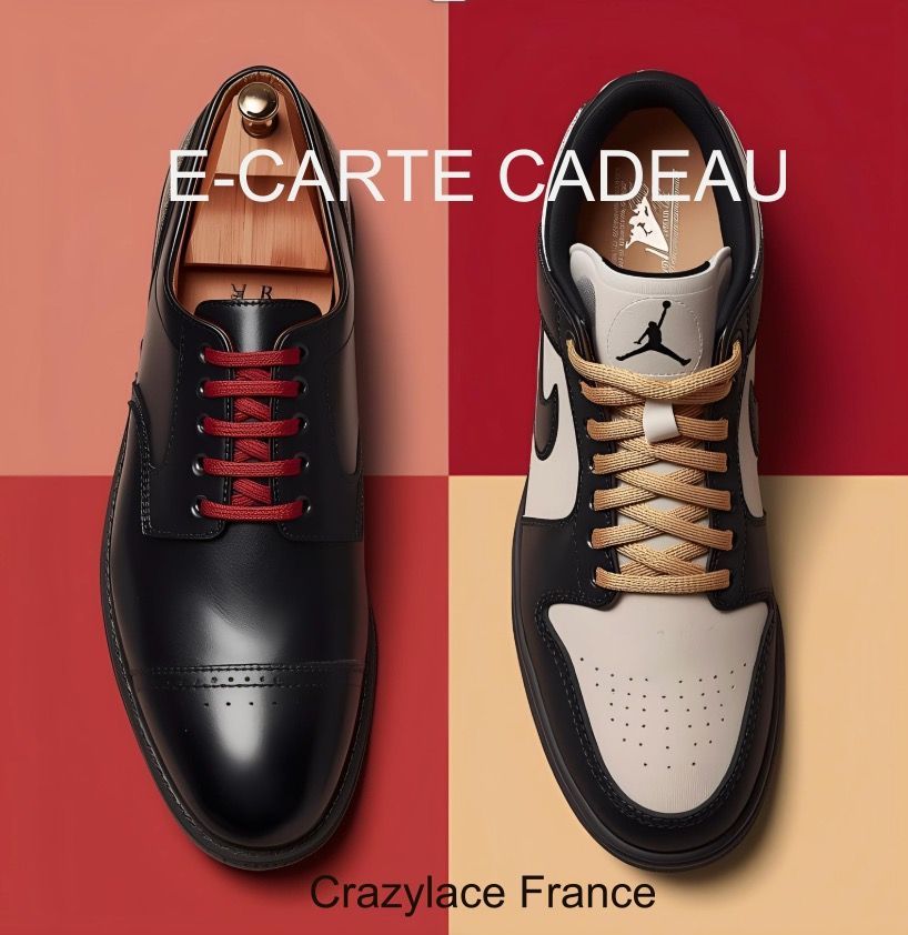 E-Carte Cadeau Crazylace - Lacets & Accesoires Sneakers ( 15€-25€-35€)