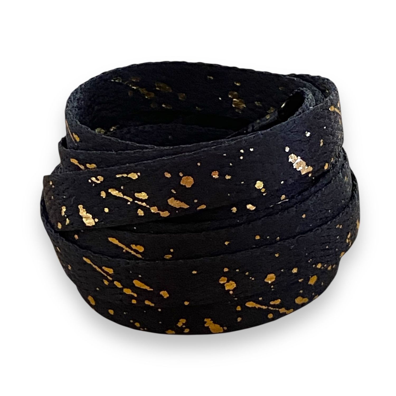 New Urban Art Style Shoelaces - Black and Gold Splashes New Urban Art Style Shoelaces - Black and Gold Splashes