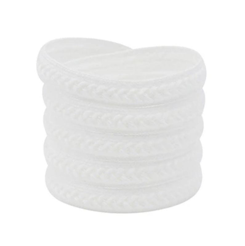 Lacets plats épis blanc